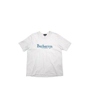 Burberry (XL) Archive Blue Spellout Tee - White Rare Italy